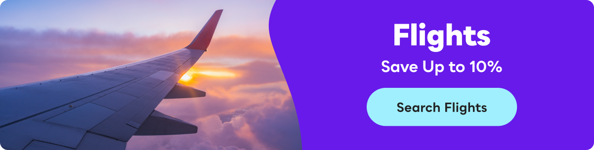Save Up to 10% on Flights&nbsp;>