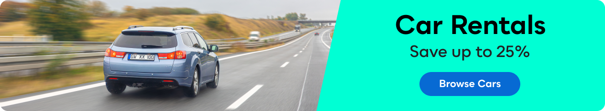 Save Up to 25% on Car Rentals&nbsp;>