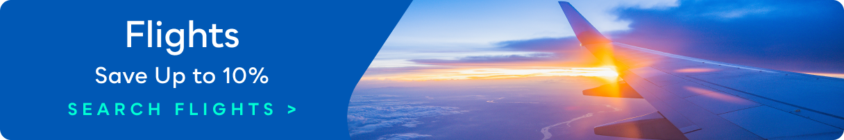Save Up to 10% on Flights&nbsp;>