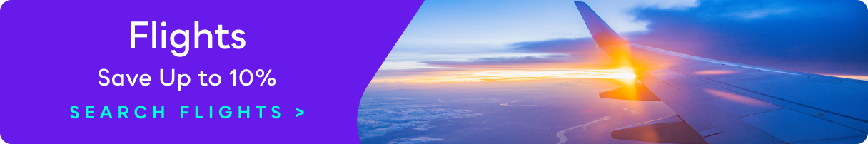 Save Up to 10% on Flights&nbsp;>