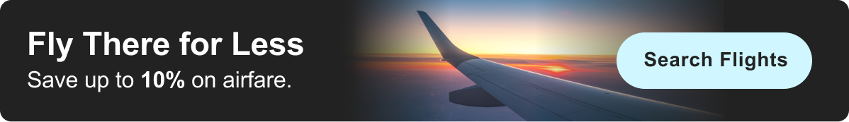 Save up to 10% on Flights&nbsp;>