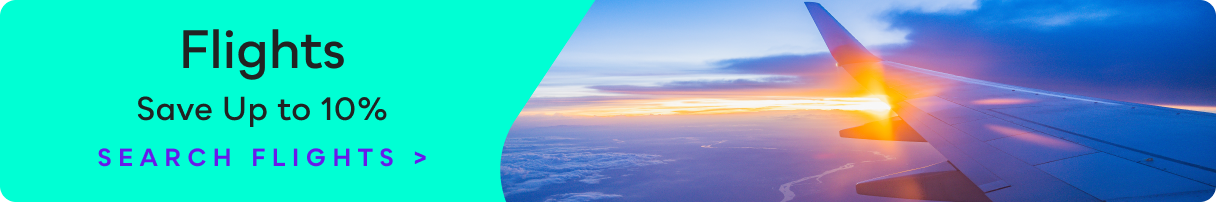 Save Up to 10% on Flights&nbsp;>