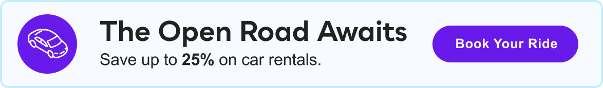 Save up to 25% on car rentals&nbsp;>