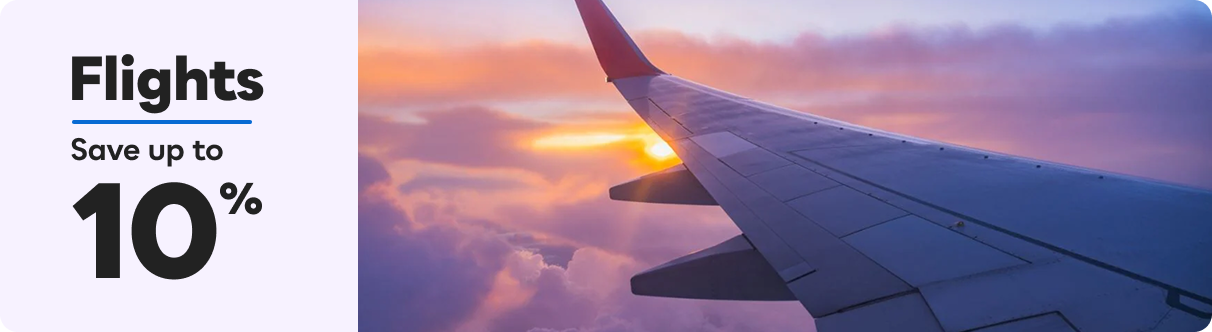 Flights: Save up to 10%