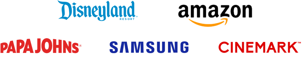 Disneyland&reg; Resort | Amazon | Papa Johns | Samsung | Cinemark